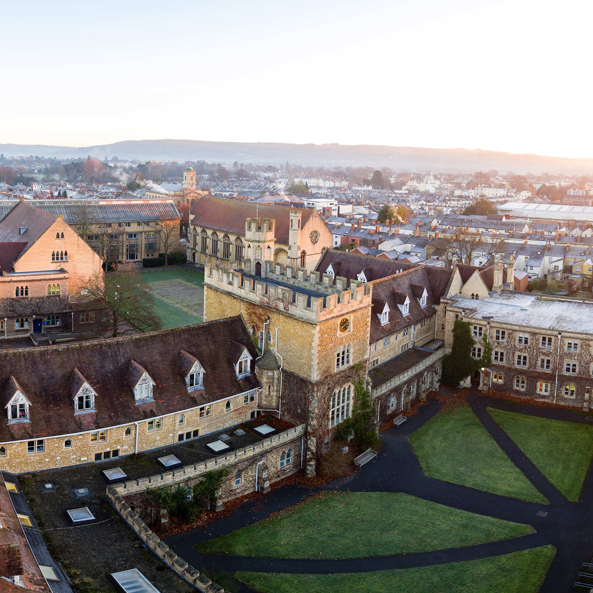 Birds-eye view of FCH campus