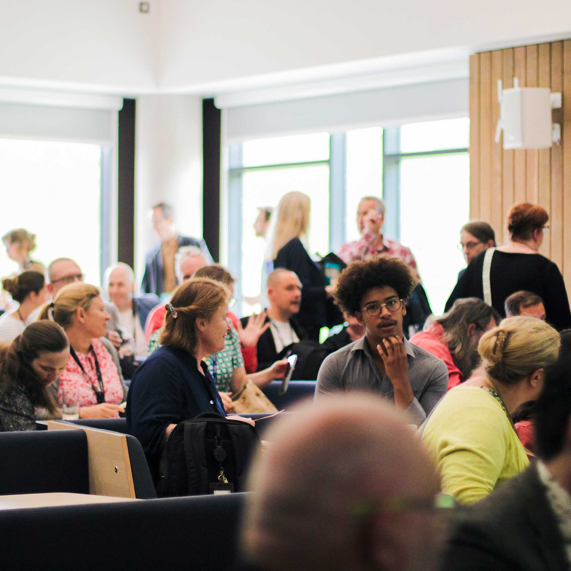 Festival of Learning audience in a lecture theatre looking towards the front