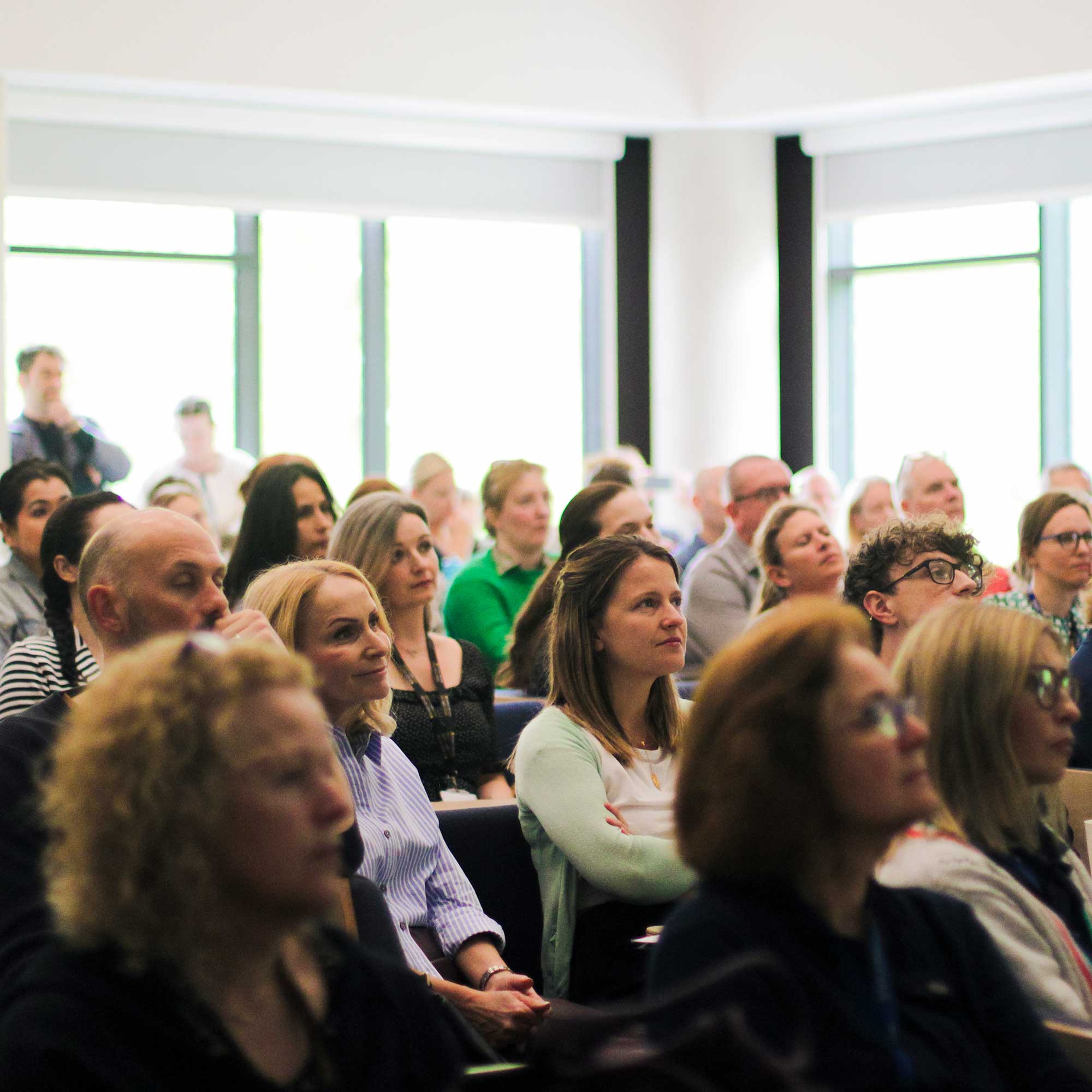 Festival of Learning audience in a lecture theatre looking towards the front