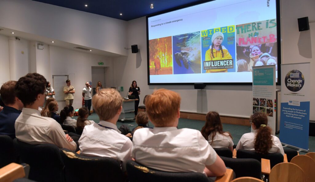 Children looking at displays on screens